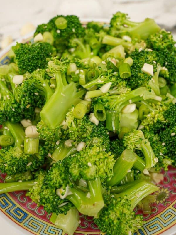 Korean Broccoli side dish in a bowl.