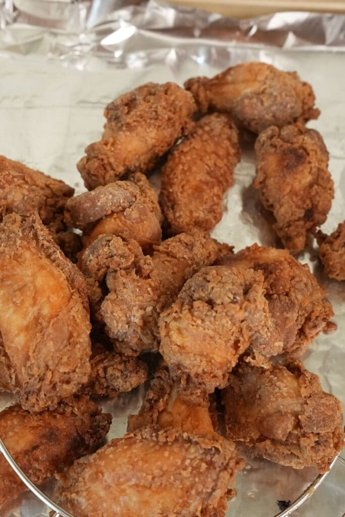 Crispy Chicken on a baking tray