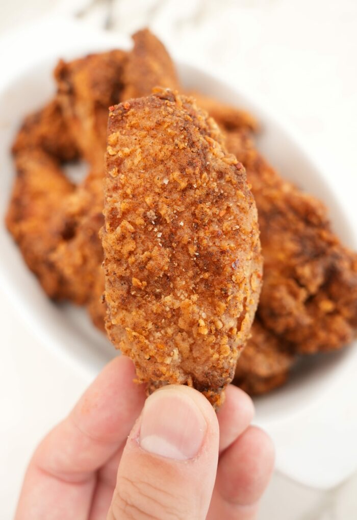 Crispy Five Spice Chicken Wings in hand