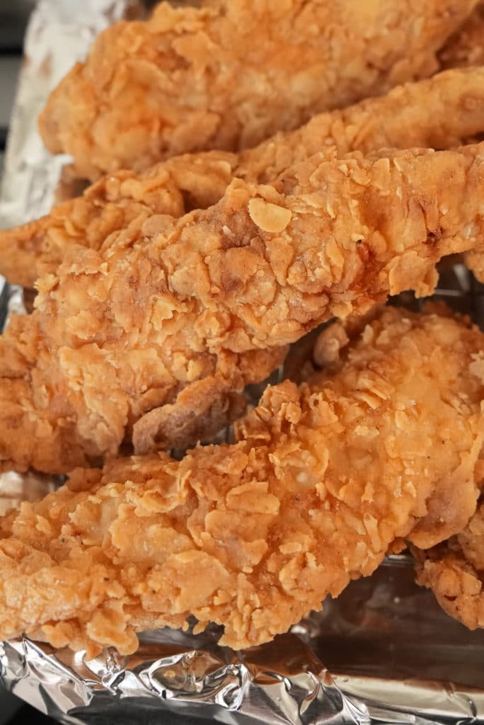 Korean Fried Chicken without sauce on a tray.