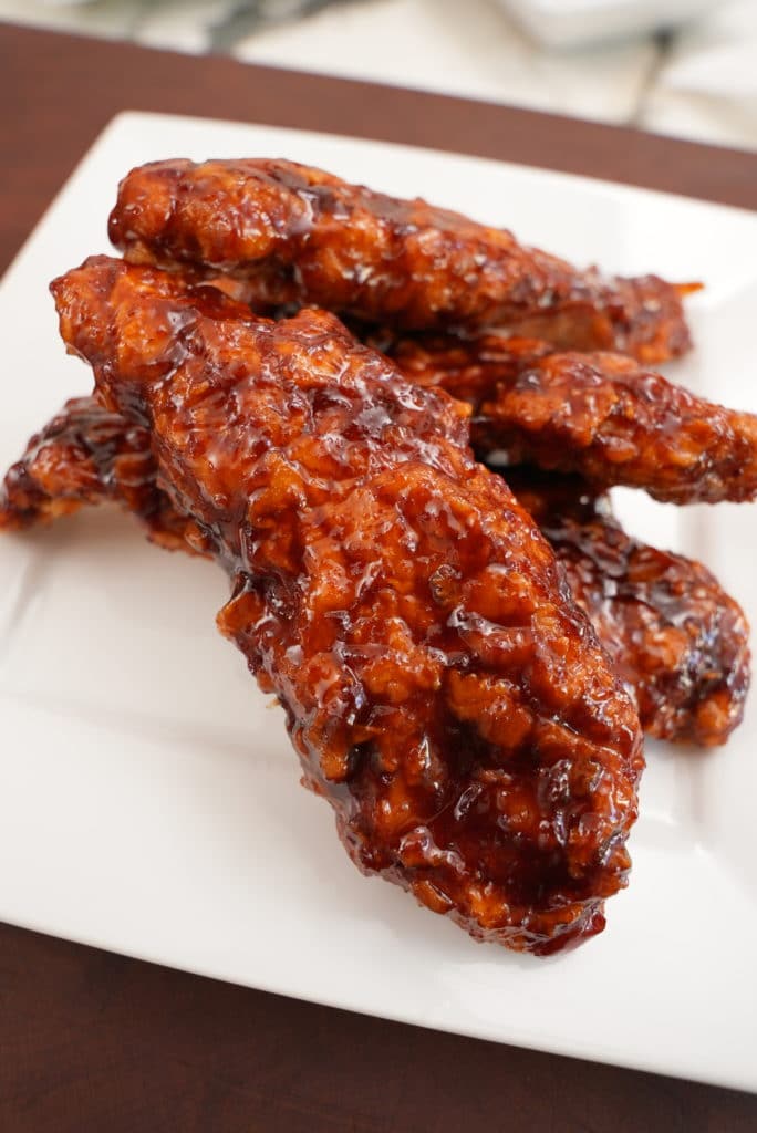 Korean Fried Chicken on a plate.