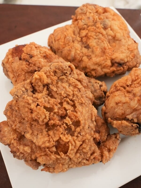 Easy Fried Chicken on a plate