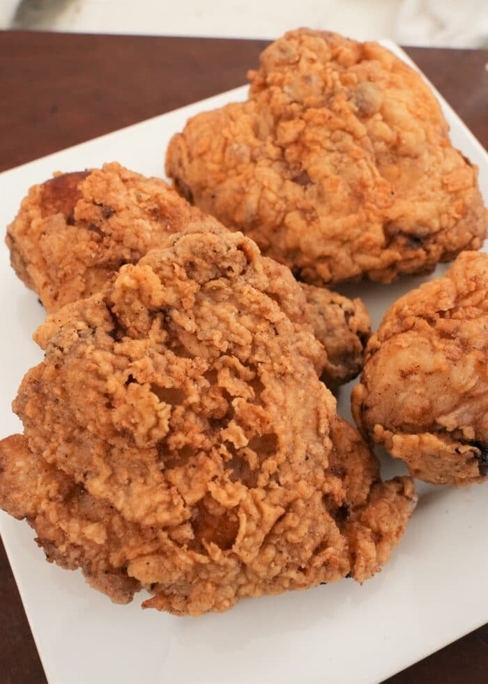 Easy Fried Chicken on a plate