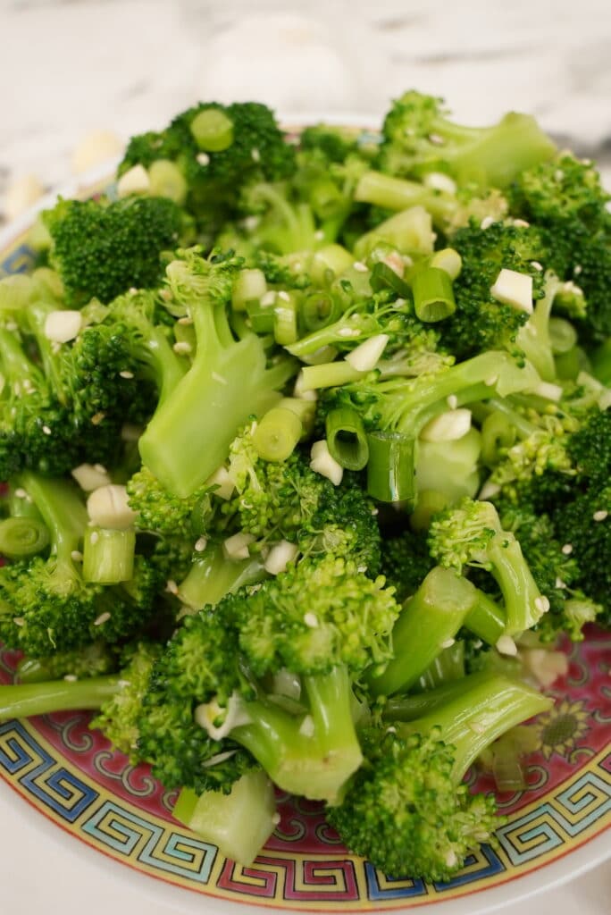 Korean Broccoli Salad plated