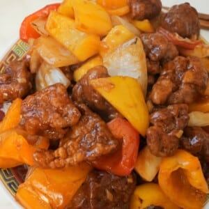Sweet and Sour Pork Plated in a Bowl