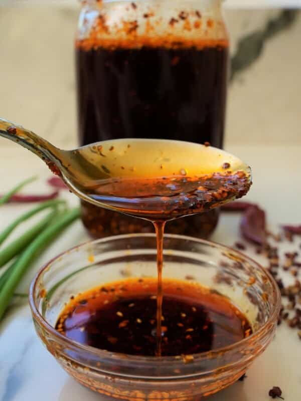 Sichuan Chili Oil in a bowl