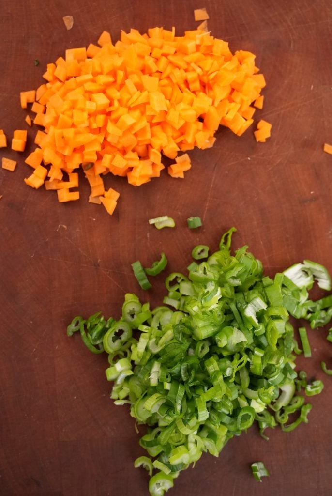 Finely Minced Carrot and Scallion