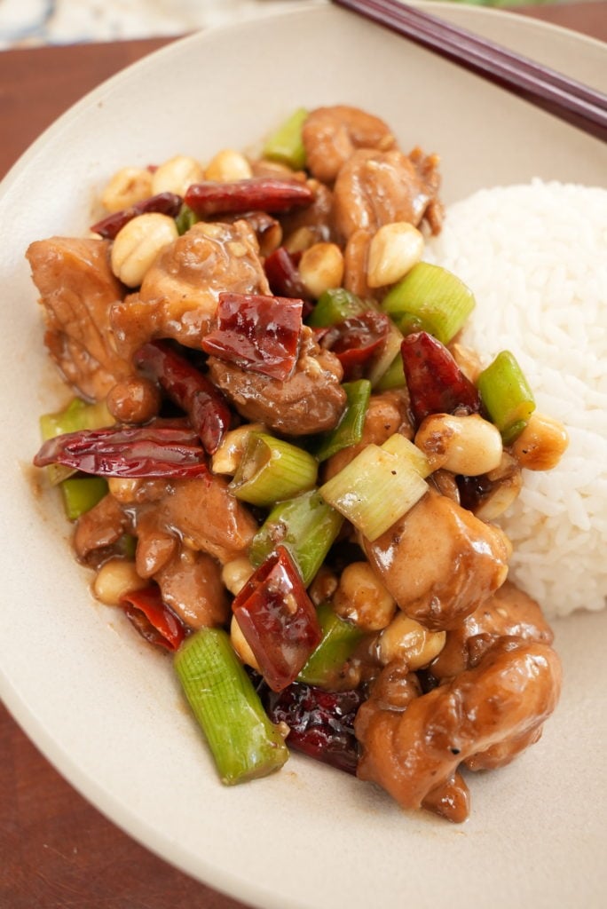 Kung Pao Chicken in a bowl