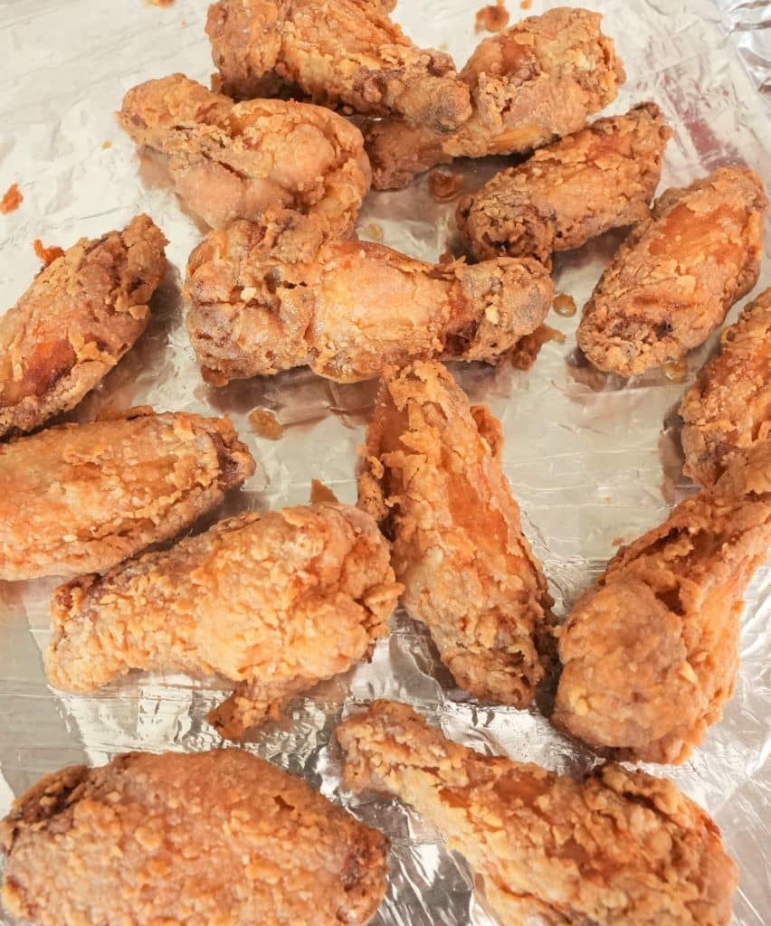 Fried Chicken Wings on a tray