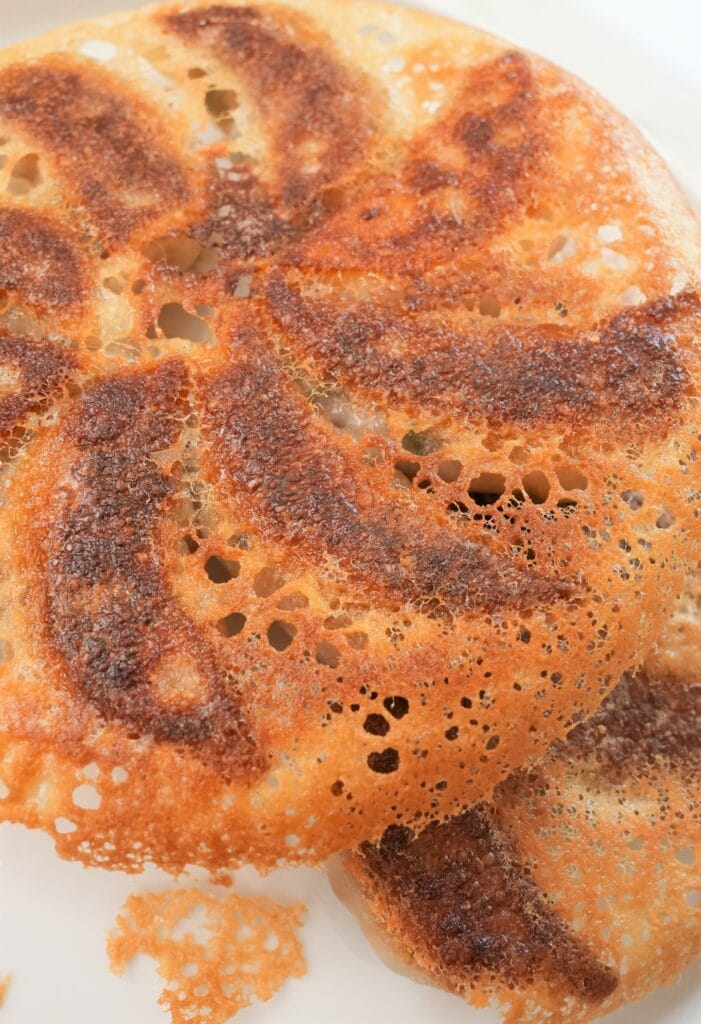 Crispy Dumpling Skirt on a plate