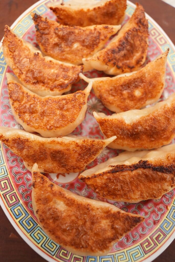 Crispy Dumplings on a tray