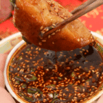 Dumpling dipping sauce in bowl