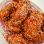 Thai Sweet Chili Chicken Wings on a plate.