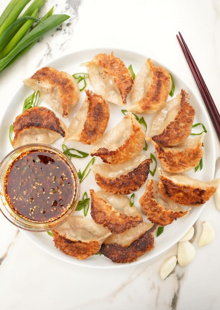 Vegetable Dumplings on a plate