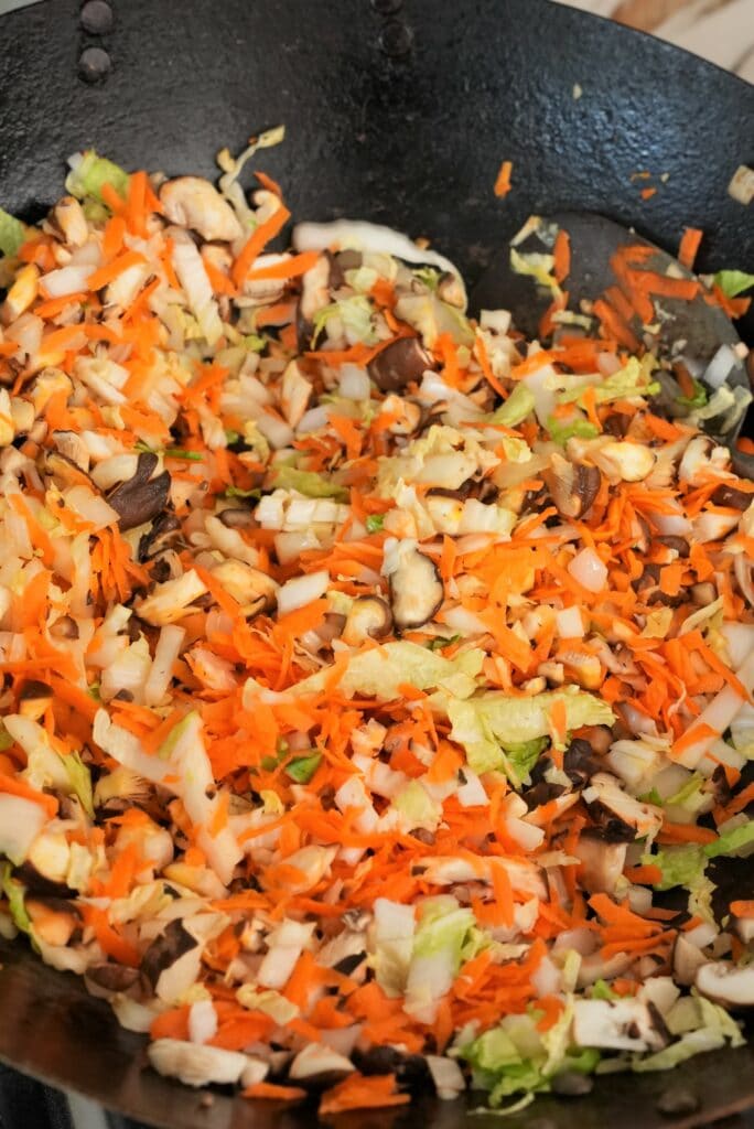 Chopped Vegetables in a wok