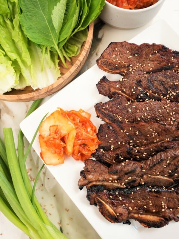 Cooked Korean Short RIbs on a plate