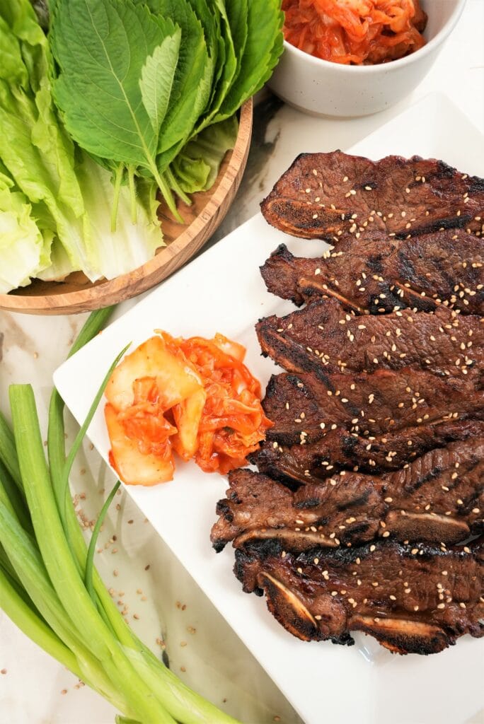 Cooked Korean Short RIbs on a plate