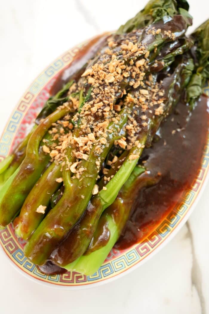 Gai Lan with Oyster Sauce (Chinese Restaurant Style) (VIDEO) CJ Eats
