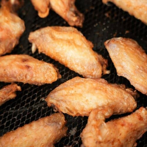 Air Fryer chicken wings cooked in air fryer