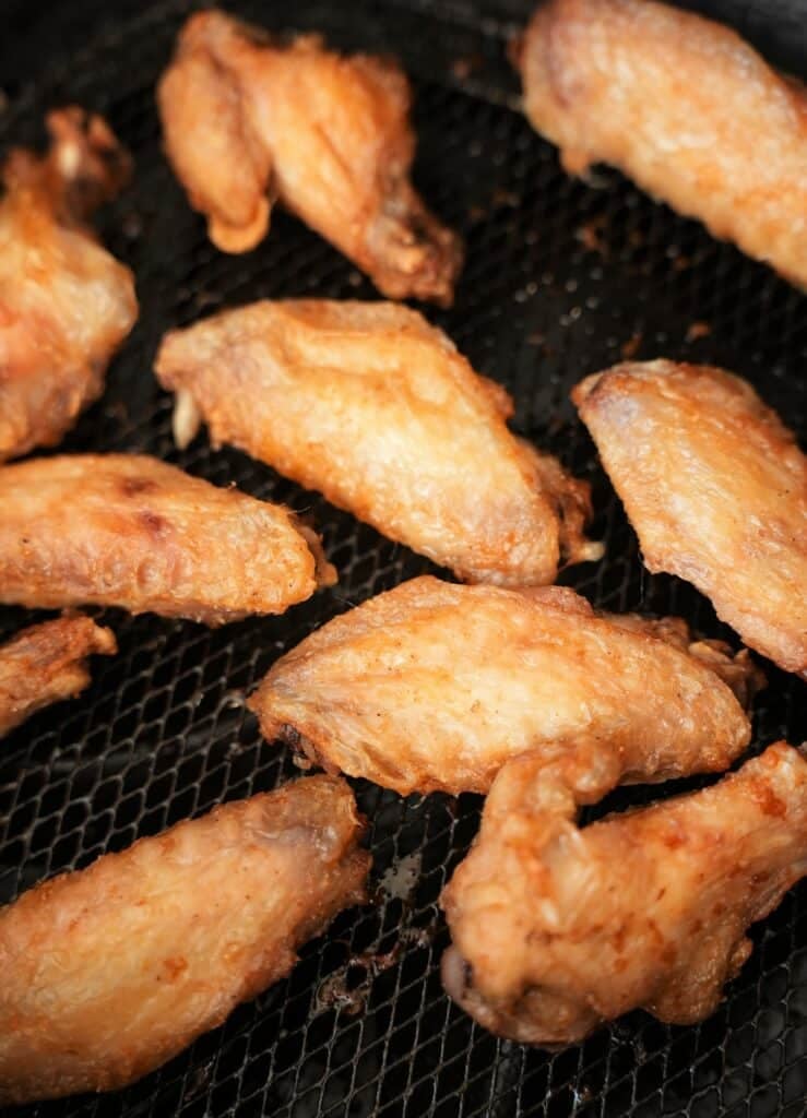 Air Fryer chicken wings cooked in air fryer