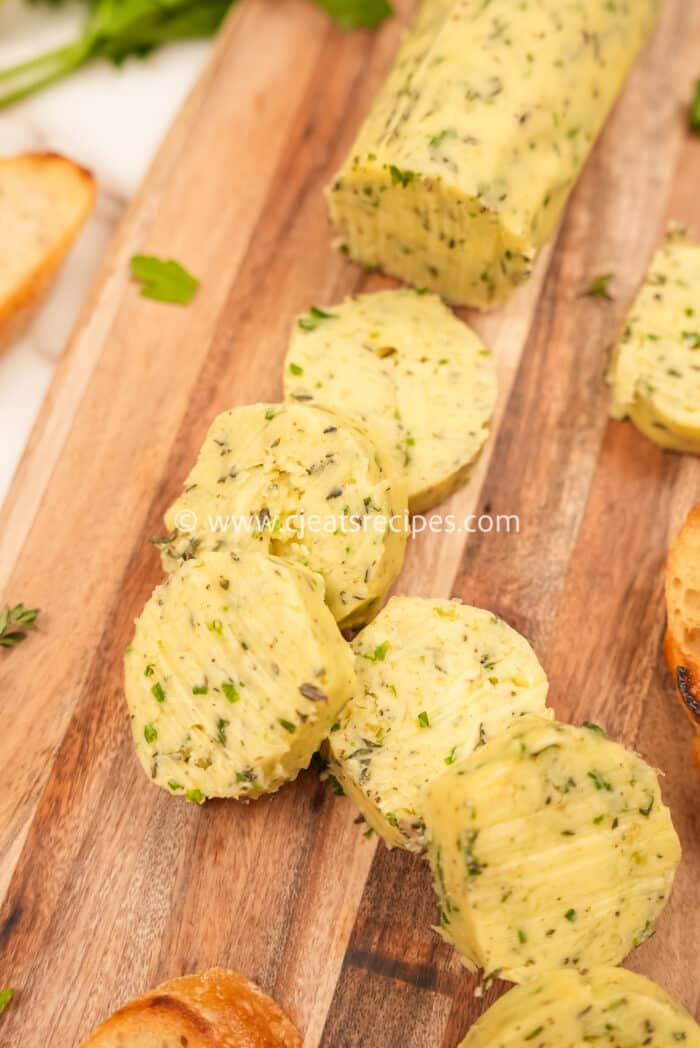 Garlic Herb Compound Butter (VIDEO) CJ Eats Recipes