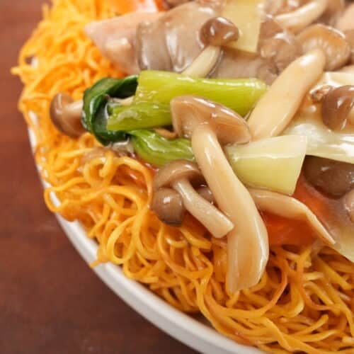 Chicken Chow Mein on a plate