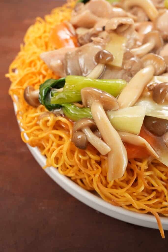 Chicken Chow Mein on a plate