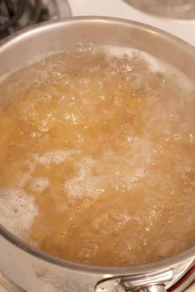 boiling pasta water