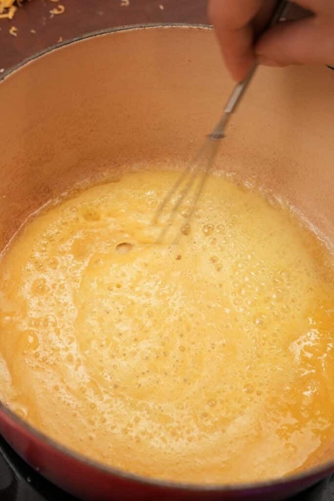 melting butter in a dutch oven