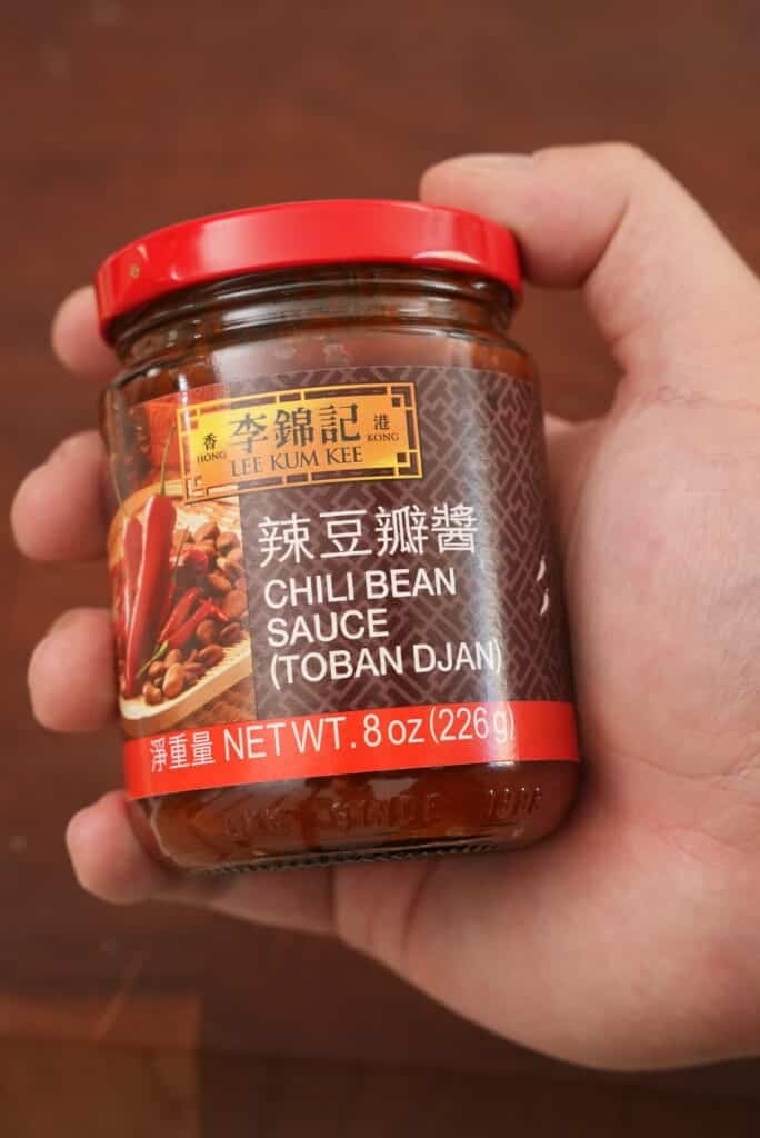 Chili bean paste in a jar