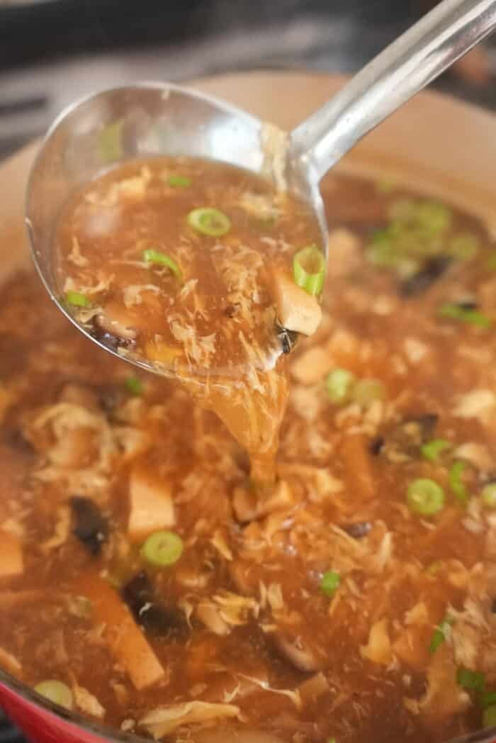 hot and sour soup in a pot