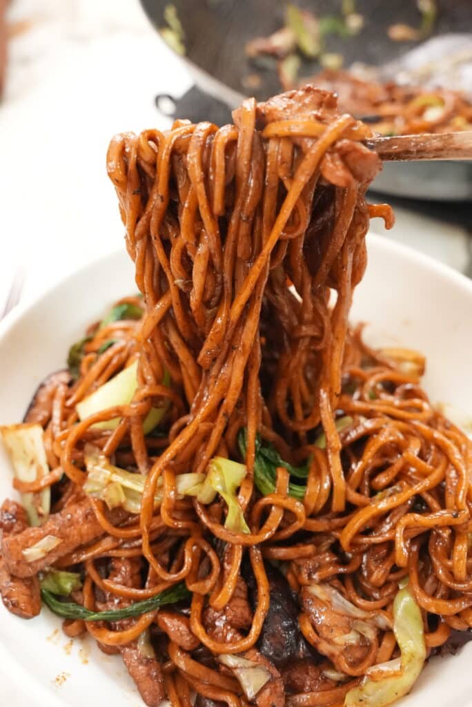 Shanghai fried noodle pull