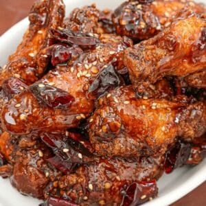 A tray of authentic and crispy Korean Soy Garlic Wings.