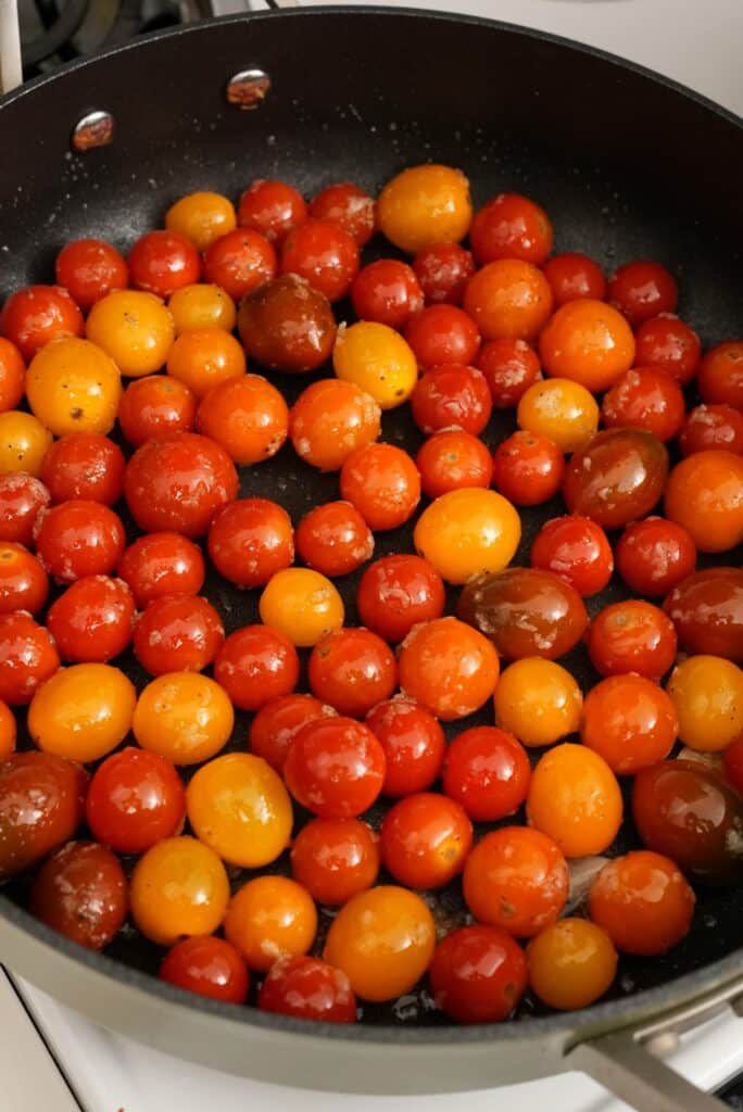 Cherry Tomato Pasta in a pan