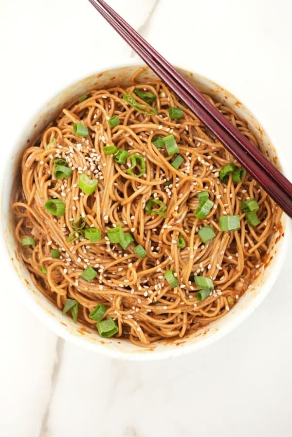 Creamy Spicy Sesame Soba - CJ Eats Recipes