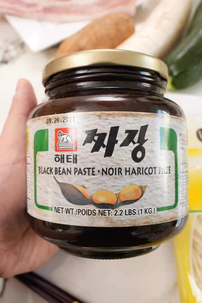 Korean black bean paste used in Jajangmyeon.