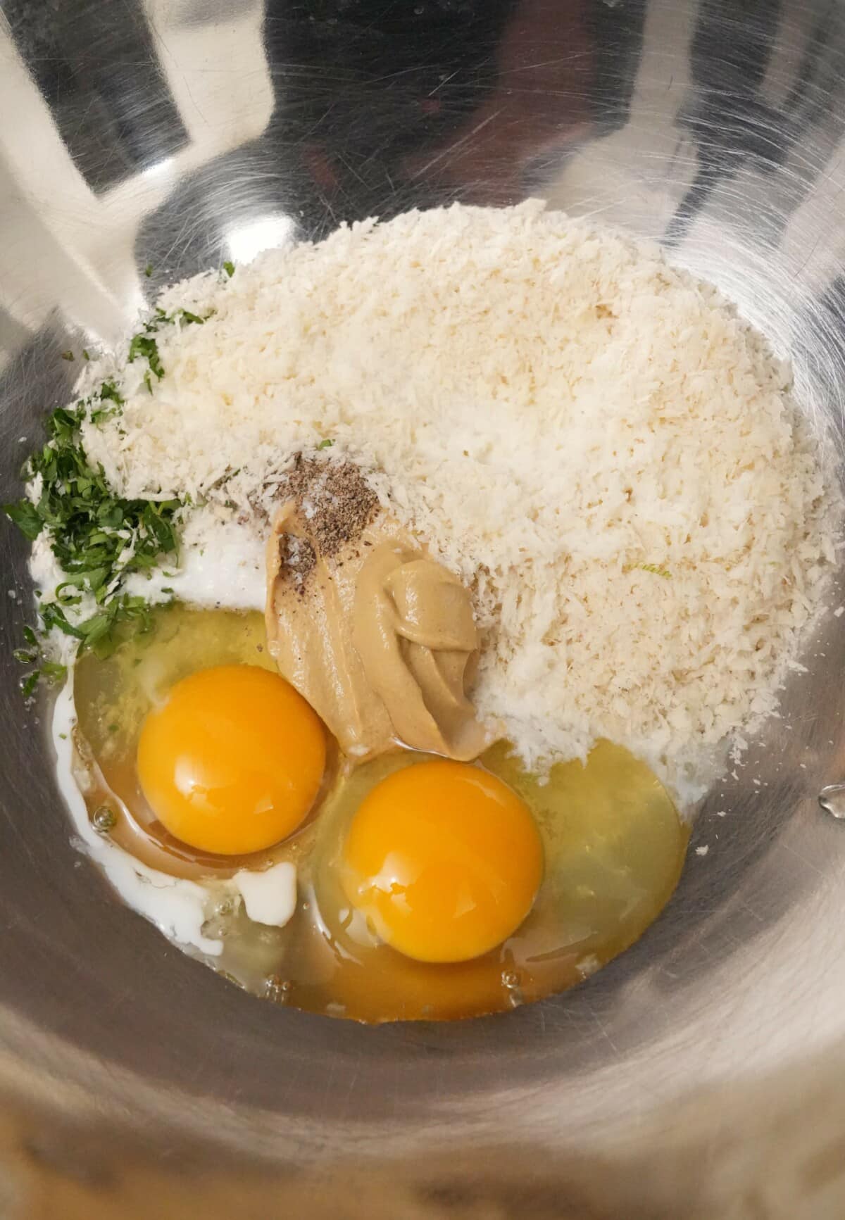 Panko breadcrumb mixture in a bowl.