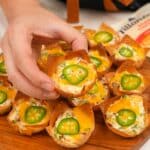 Jalapeno Popper Wonton Cups on a tray.