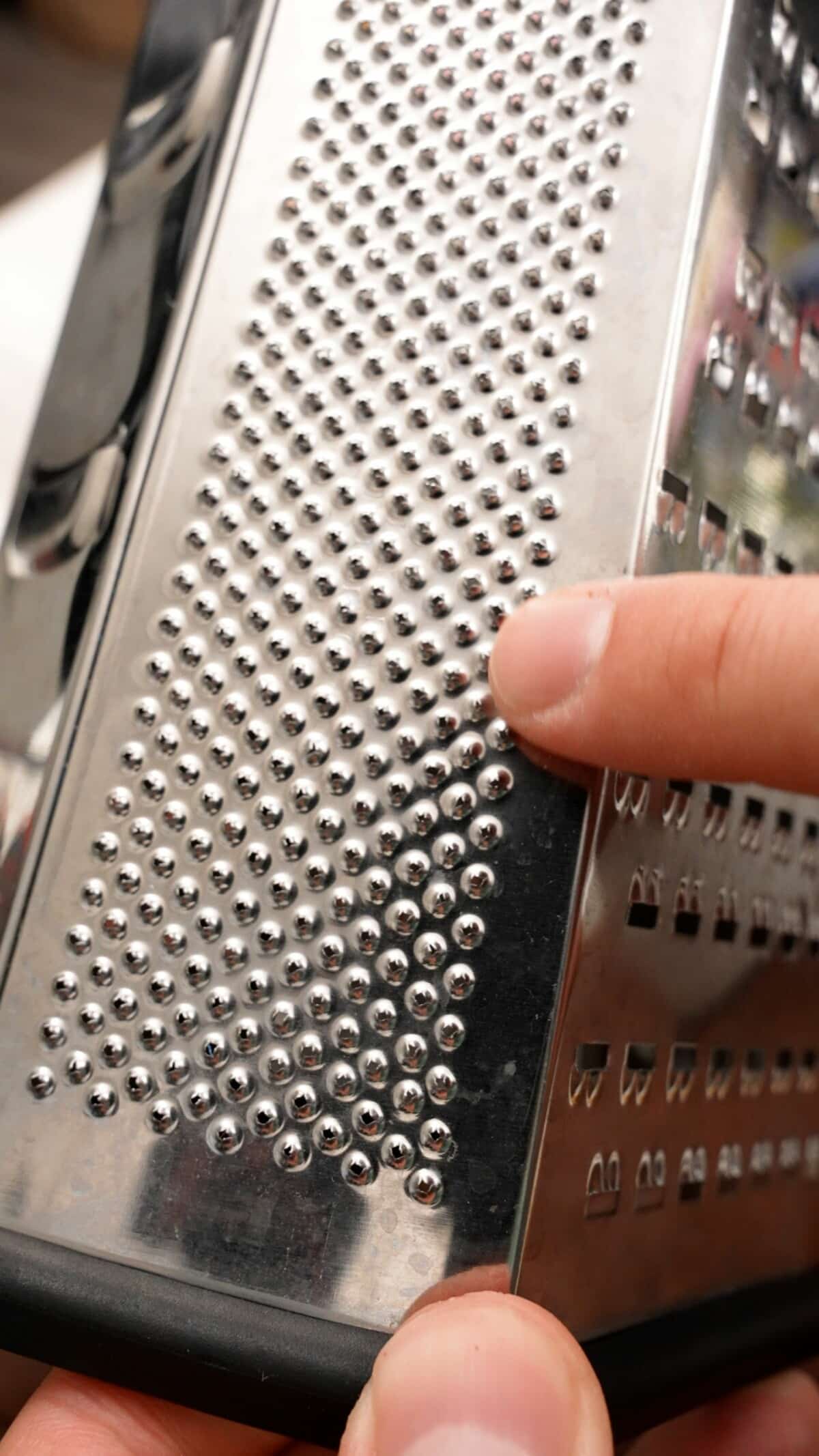 A fine side of a box grater.