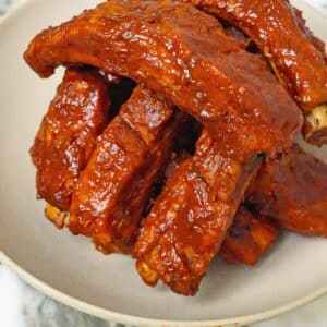 Oven Baked Ribs on a plate.