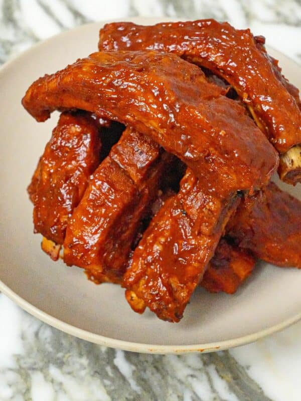 Oven Baked Ribs on a plate.