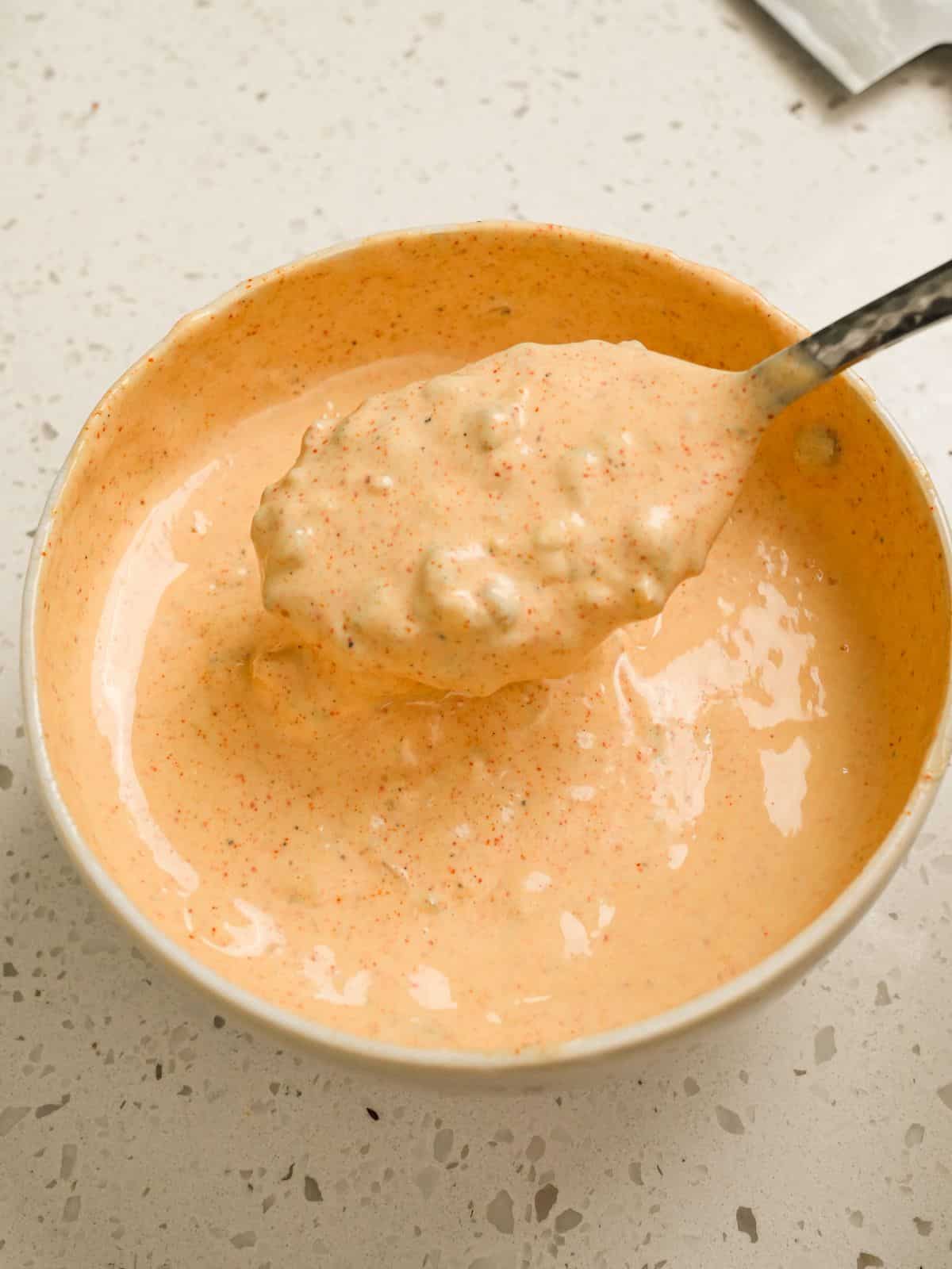 Big Mac Sauce in a bowl.