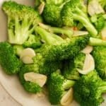 Din Tai Fung Broccoli with Garlic in a bowl.