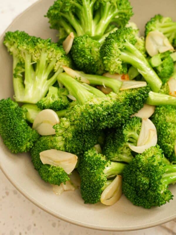 Din Tai Fung Broccoli with Garlic in a bowl.