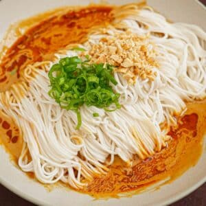Din Tai Fung Noodles with Sesame Sauce in a bowl.