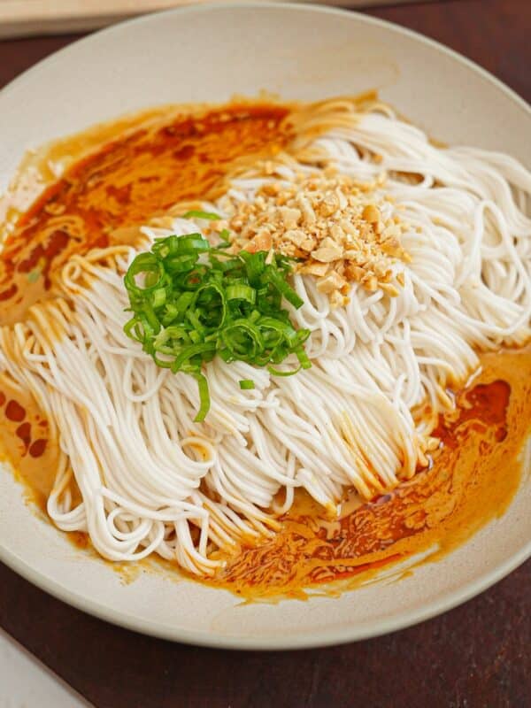 Din Tai Fung Noodles with Sesame Sauce in a bowl.
