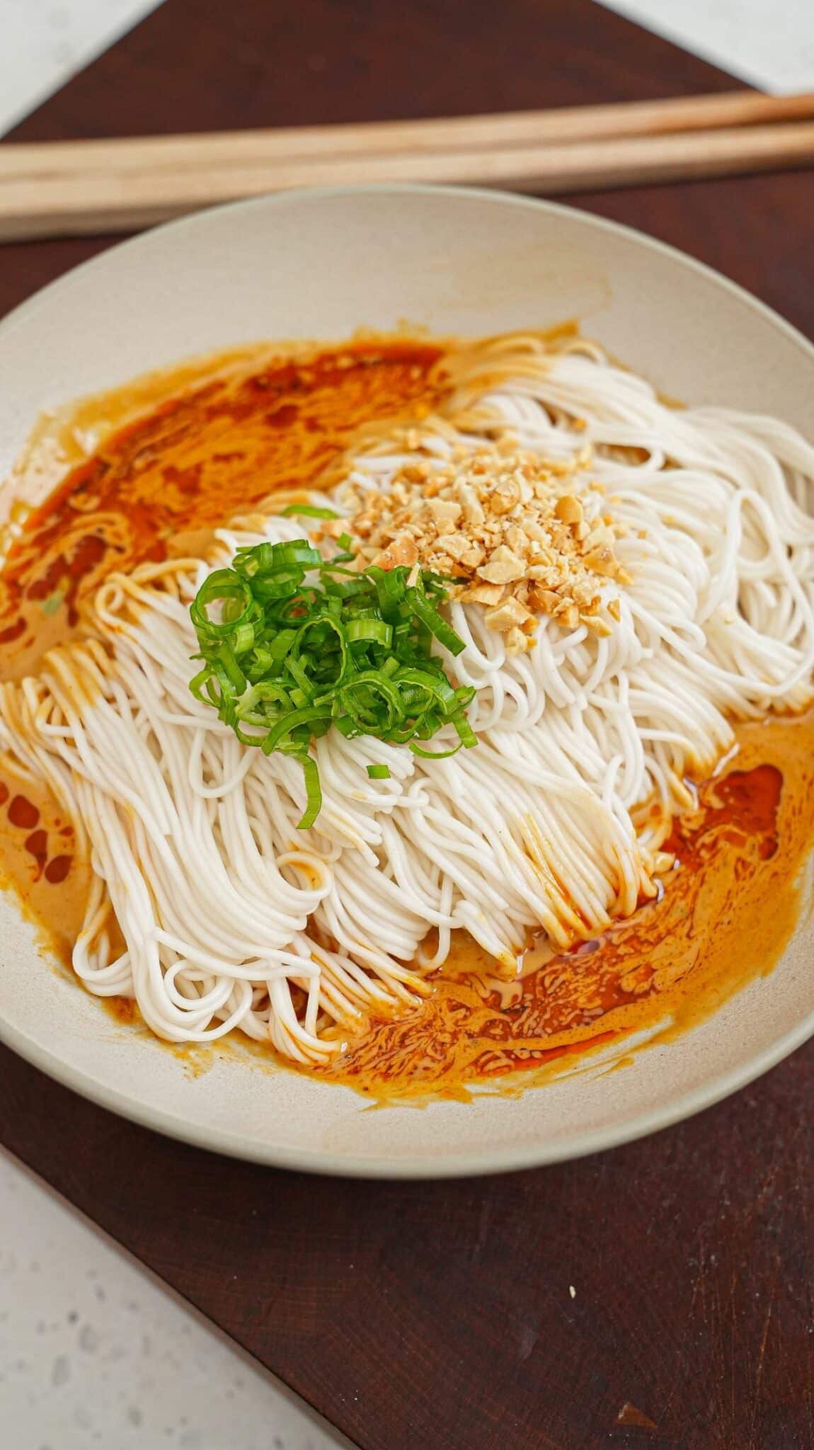 Din Tai Fung Noodles with Sesame Sauce in a bowl.