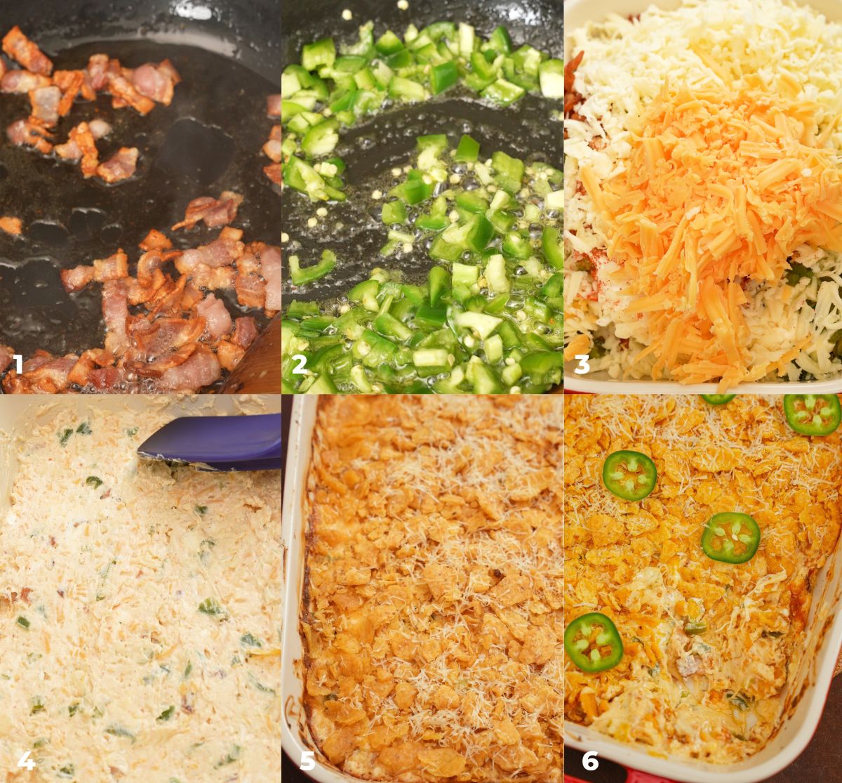 Cooking steps for Jalapeno Popper Dip.